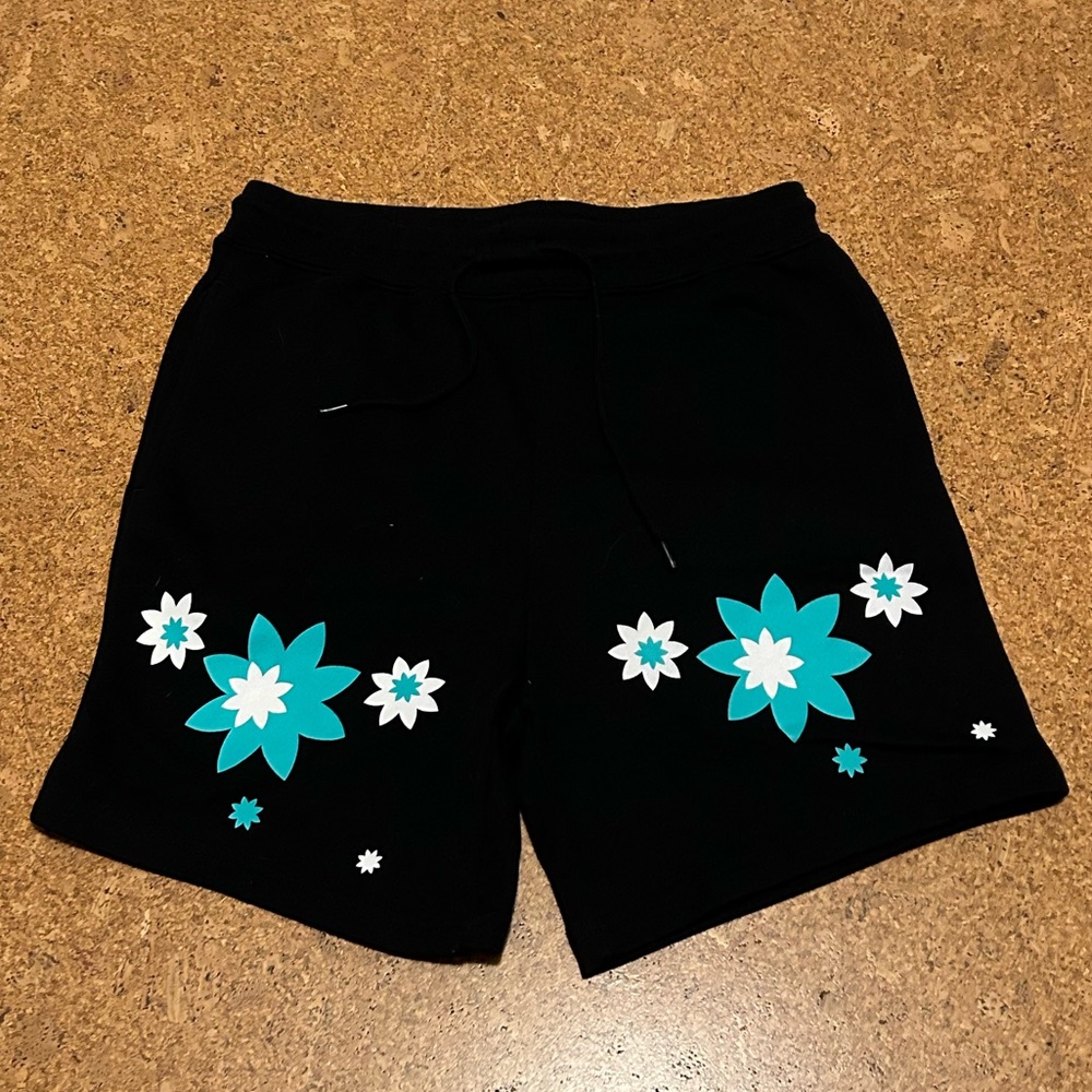 Black drawstring shorts